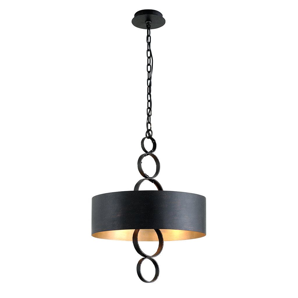 Rivington Pendant 27" - Charred Copper