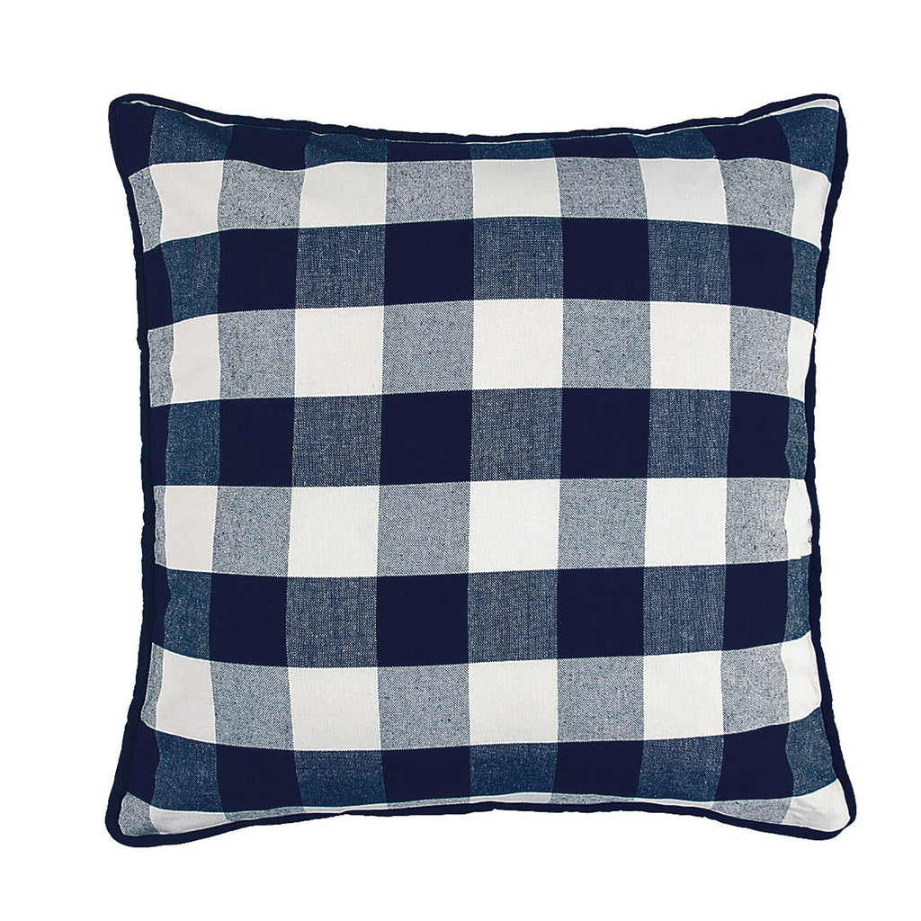 Buffalo Check Euro Sham , 27x27 Navy