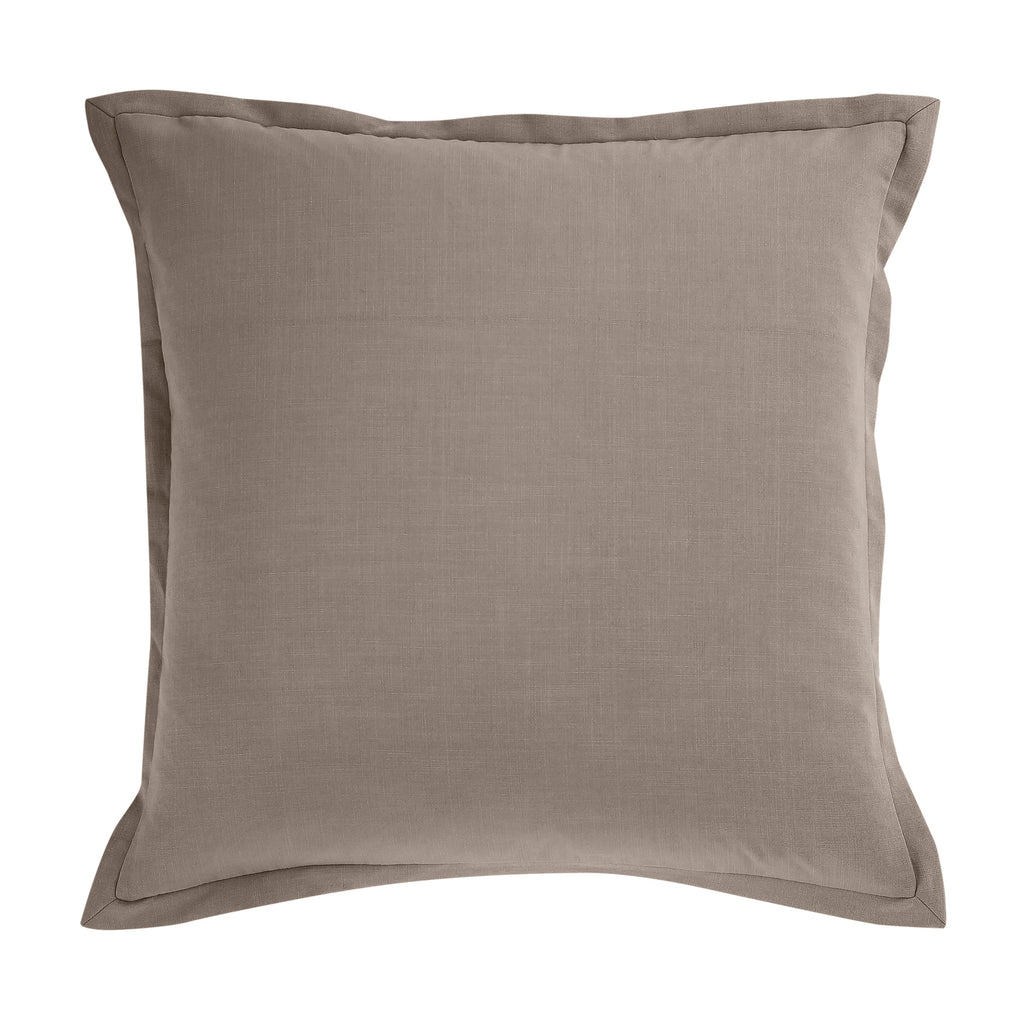 Solid Taupe Linen Euro Sham , 27x27