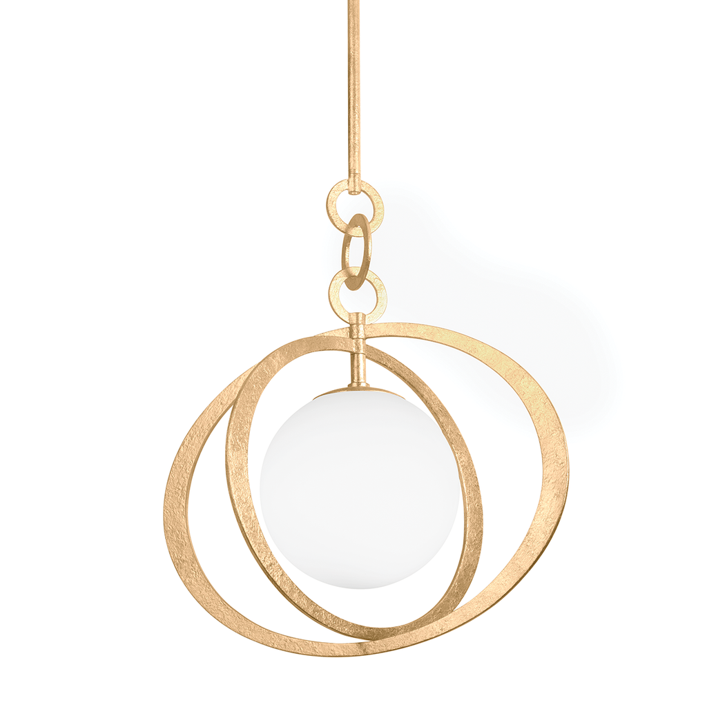 Olancha 1 Light Pendant - Vintage Gold Leaf 25"