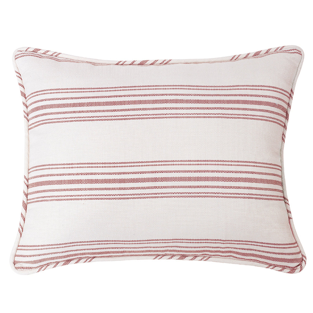 Prescott Stripe Pillow Sham, Queen Red, Pair