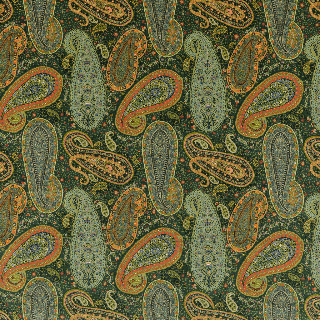 Peregrine Paisley Velvet - Emerald