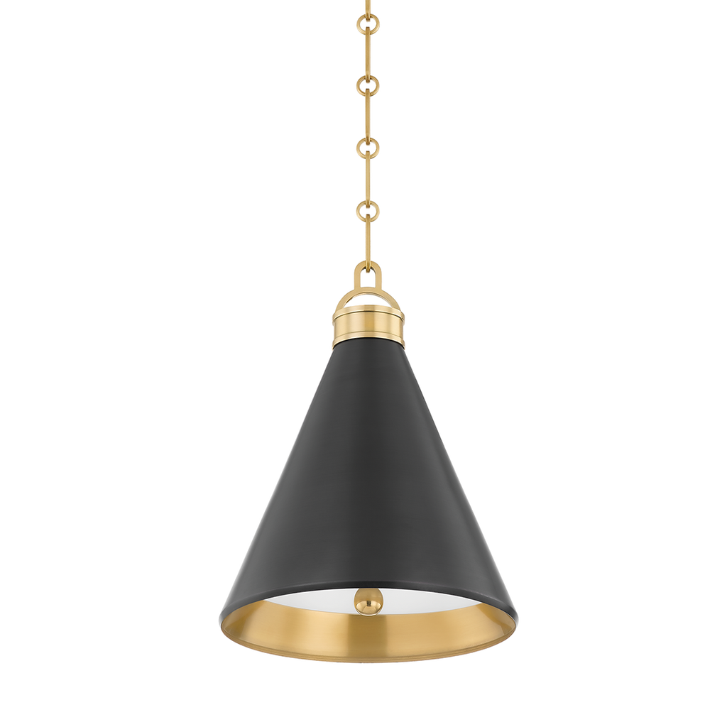 Osterley 1 Light Pendant - Aged/Antique Distressed Bronze 13"