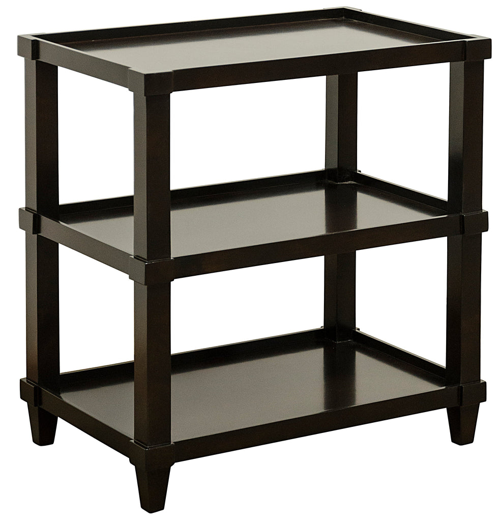 Carlsbad Side Table, Straight, Alder - Espresso