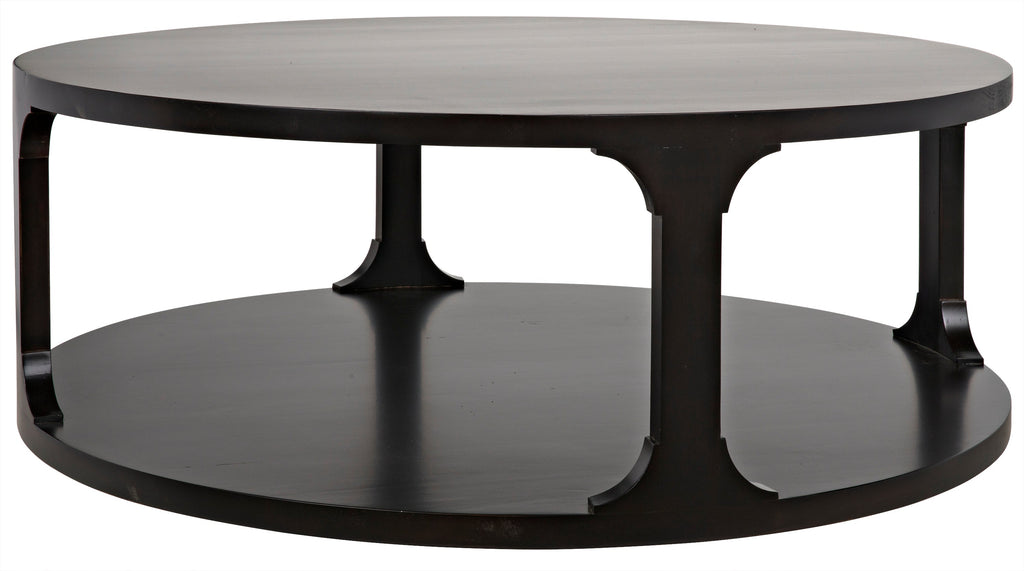 Gimso Round Coffee Table, Alder - Espresso