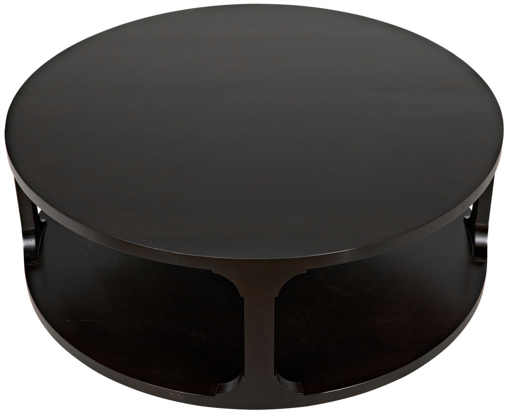 Gimso Round Coffee Table, Alder - Espresso