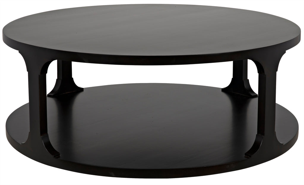 Gimso Round Coffee Table, Alder - Espresso