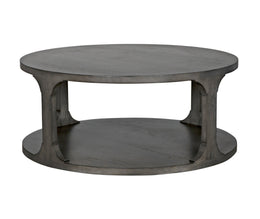 Gimso Round Coffee Table, Small, Oak - Grey Shellac