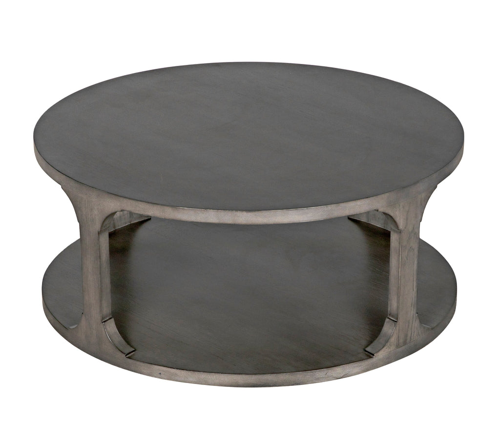 Gimso Round Coffee Table, Small, Oak - Grey Shellac