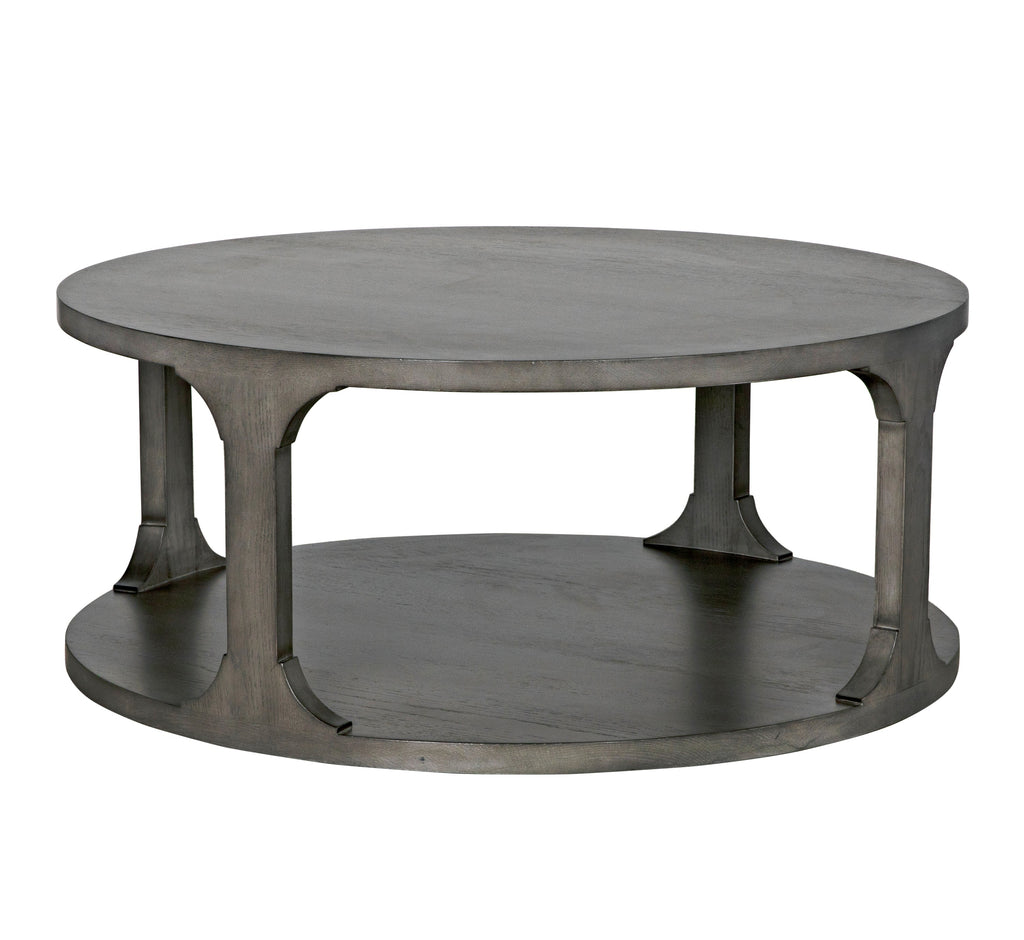 Gimso Round Coffee Table, Small, Oak - Grey Shellac