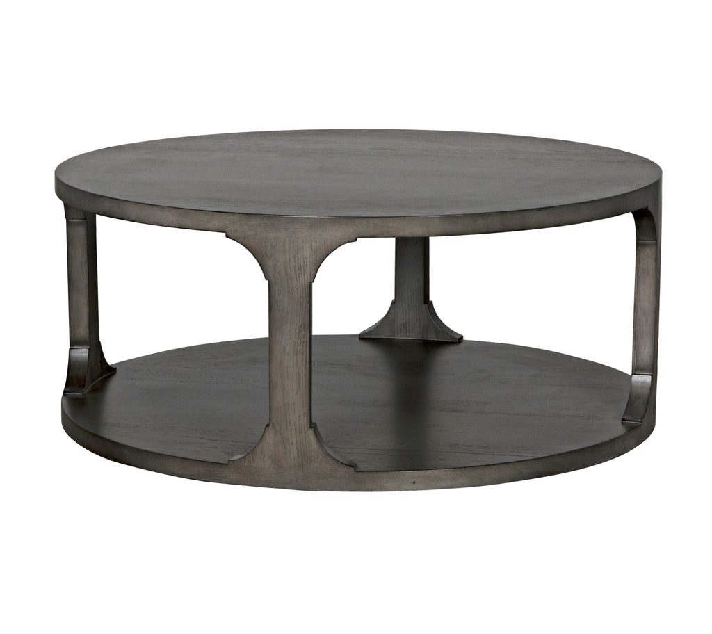 Gimso Round Coffee Table, Small, Oak - Grey Shellac