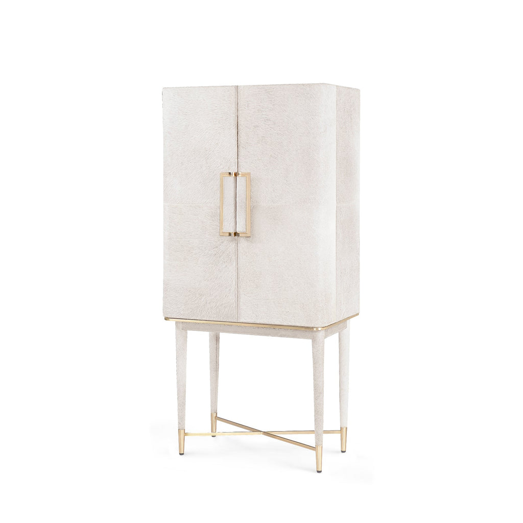 Florian Tall Bar Cabinet - Ivory