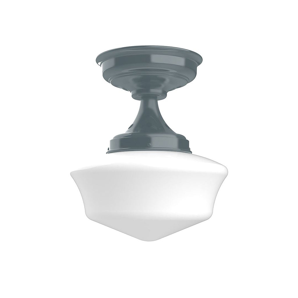 12" Schoolhouse Glass, Flush Mount Ceiling Light, Slate Gray - FMA021-40