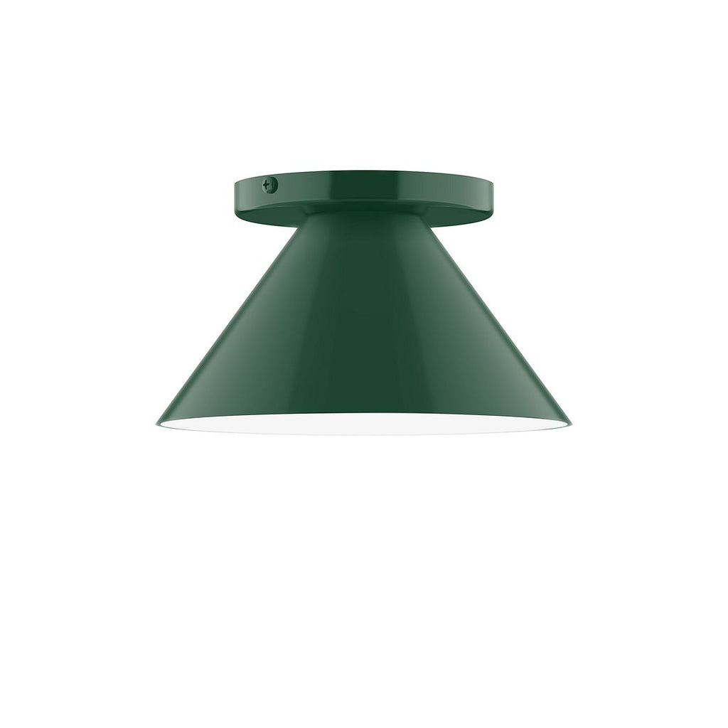 8" Axis Mini Cone Flush Mount, Forest Green - FMD421-42