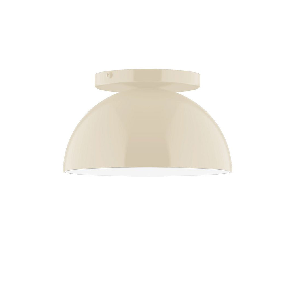 8" Axis Mini Dome Flush Mount With 6 Inch White Opal Glass Globe, Cream - FMD431-G15-16