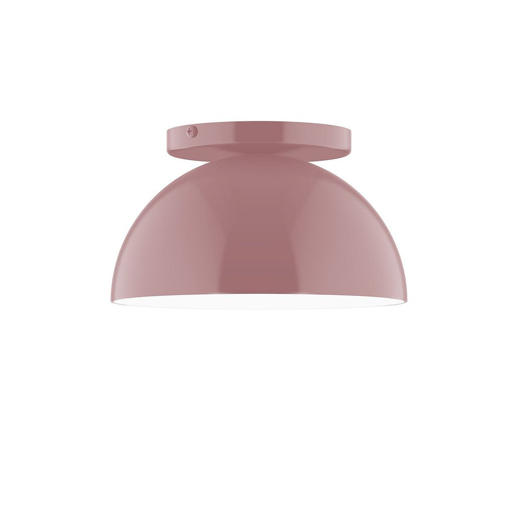 8" Axis Mini Dome Flush Mount With 6 Inch White Opal Glass Globe, Mauve - FMD431-G15-20