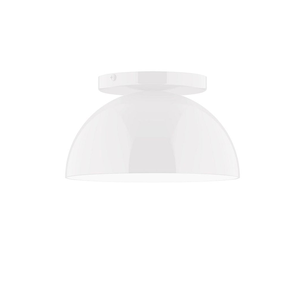 8" Axis Mini Dome Flush Mount With 6 Inch White Opal Glass Globe, White - FMD431-G15-44