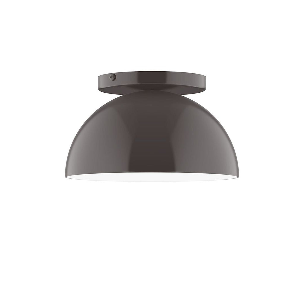 8" Axis Mini Dome Flush Mount With 6 Inch White Opal Glass Globe, Architectural Bronze - FMD431-G15-51