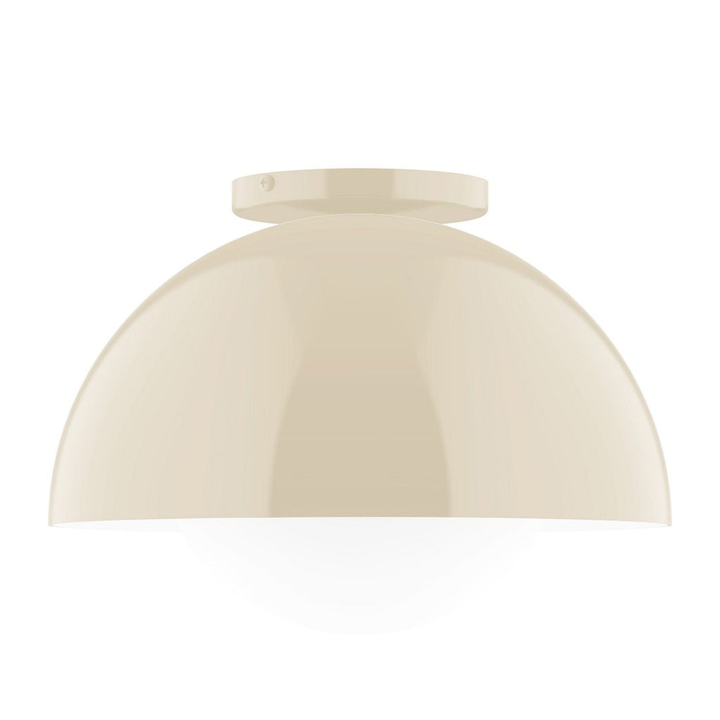 12" Axis Dome Flush Mount With 6 Inch White Opal Glass Globe, Cream - FMD432-G15-16