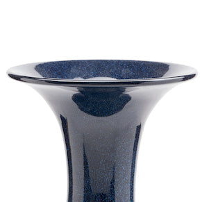 Flare Vase - Deep Blue and White