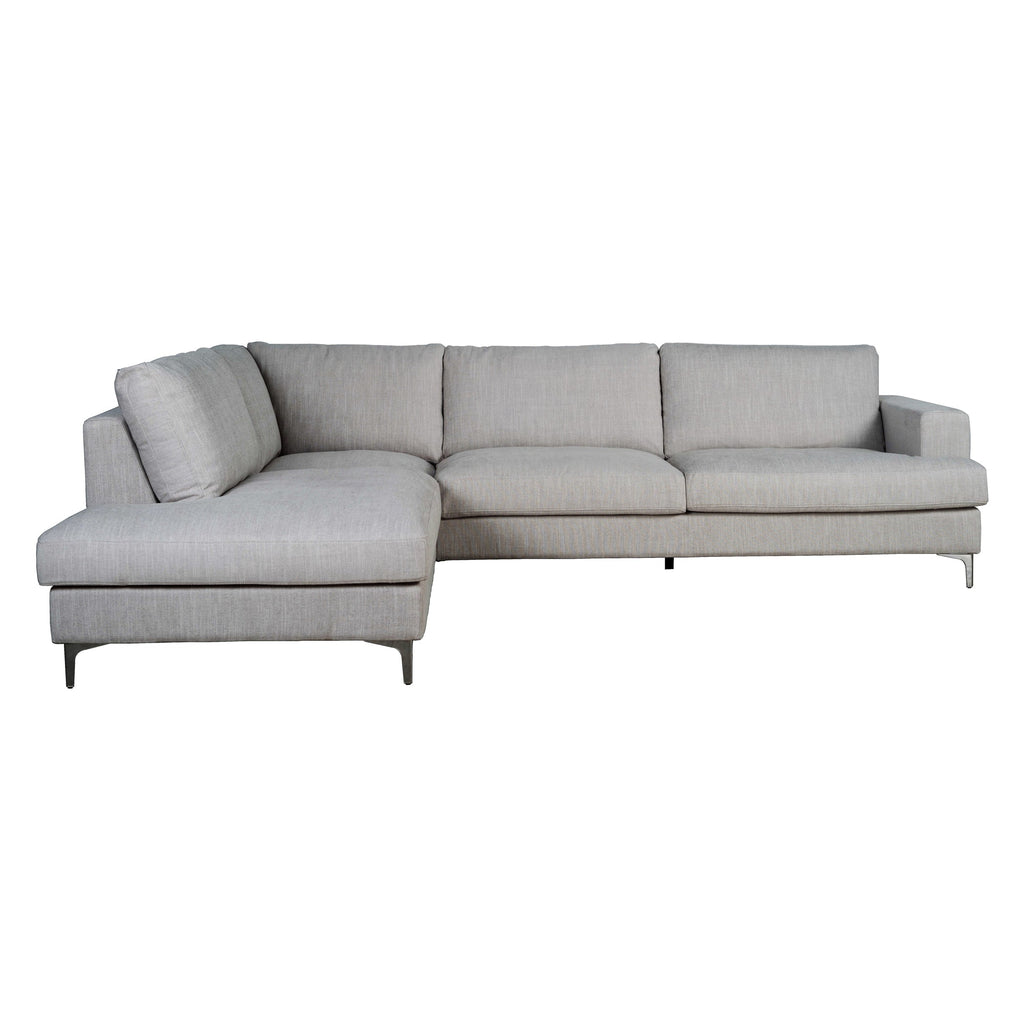 Feather Left Sectional Sofa - Dovetail Linen