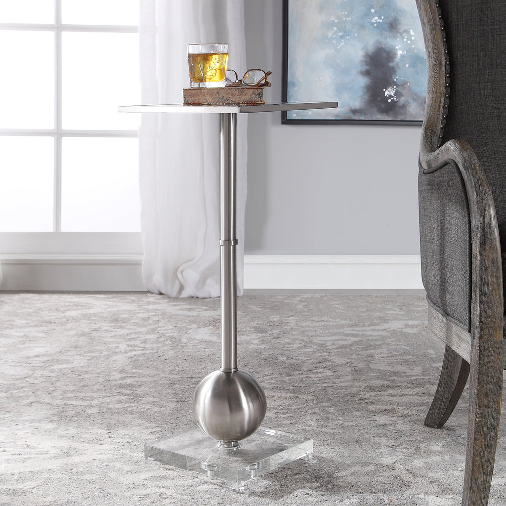 Laton Silver Accent Table