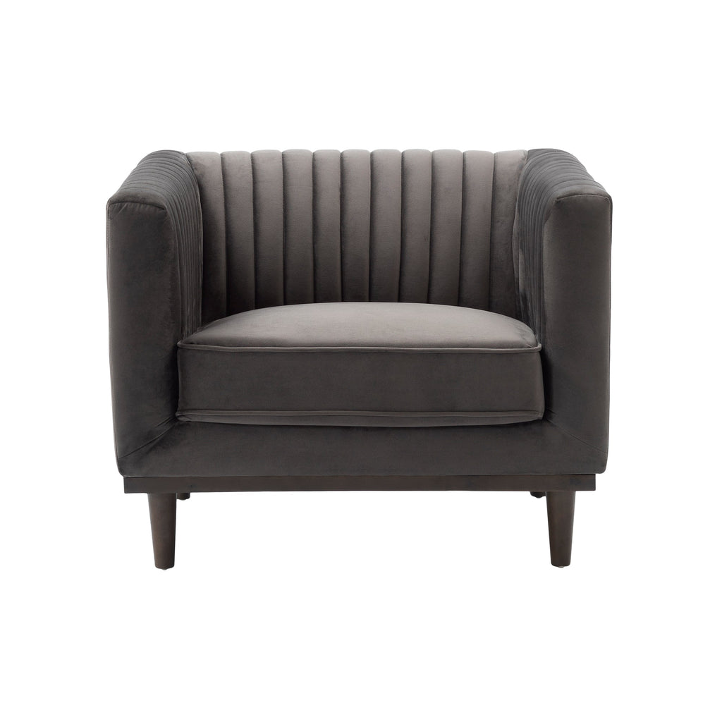 Sage Club Chair - Stone Grey Velvet