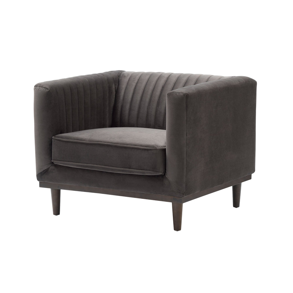 Sage Club Chair - Stone Grey Velvet