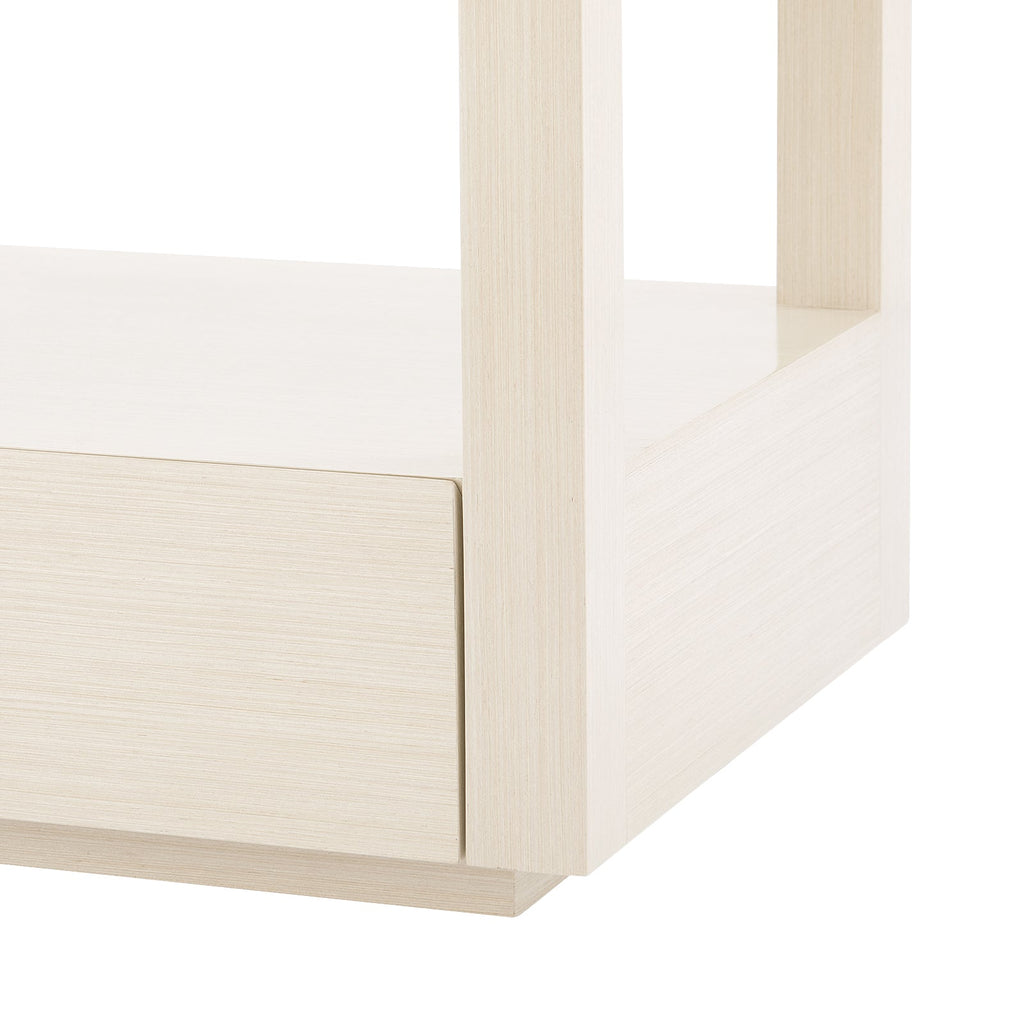 Gavin 1-Drawer Side Table - Blanched Oak