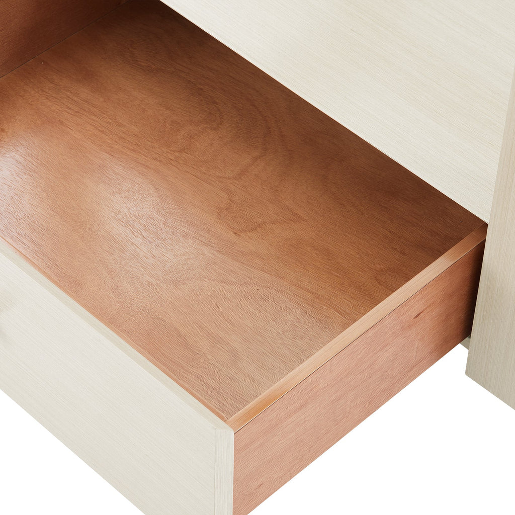 Gavin 1-Drawer Side Table - Blanched Oak