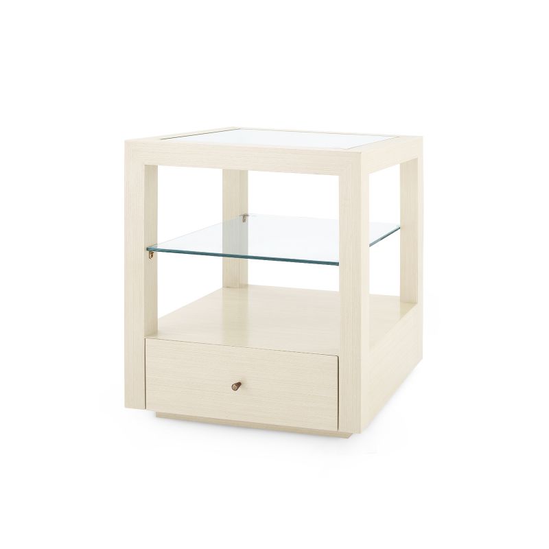 Gavin 1-Drawer Side Table - Blanched Oak