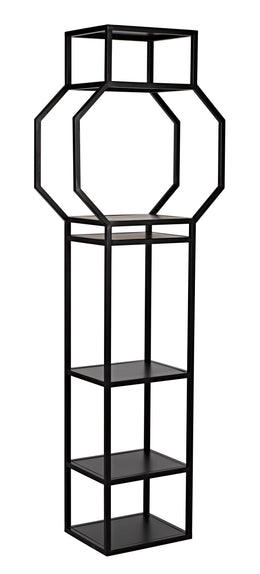 Downtown B Bookcase, Black Metal