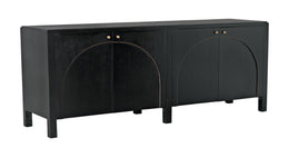 Weston Sideboard, Hand Rubbed Black with Light Brown Trim