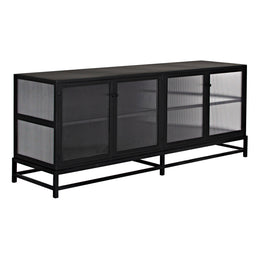 Chandler 4 Door Sideboard, Black Steel