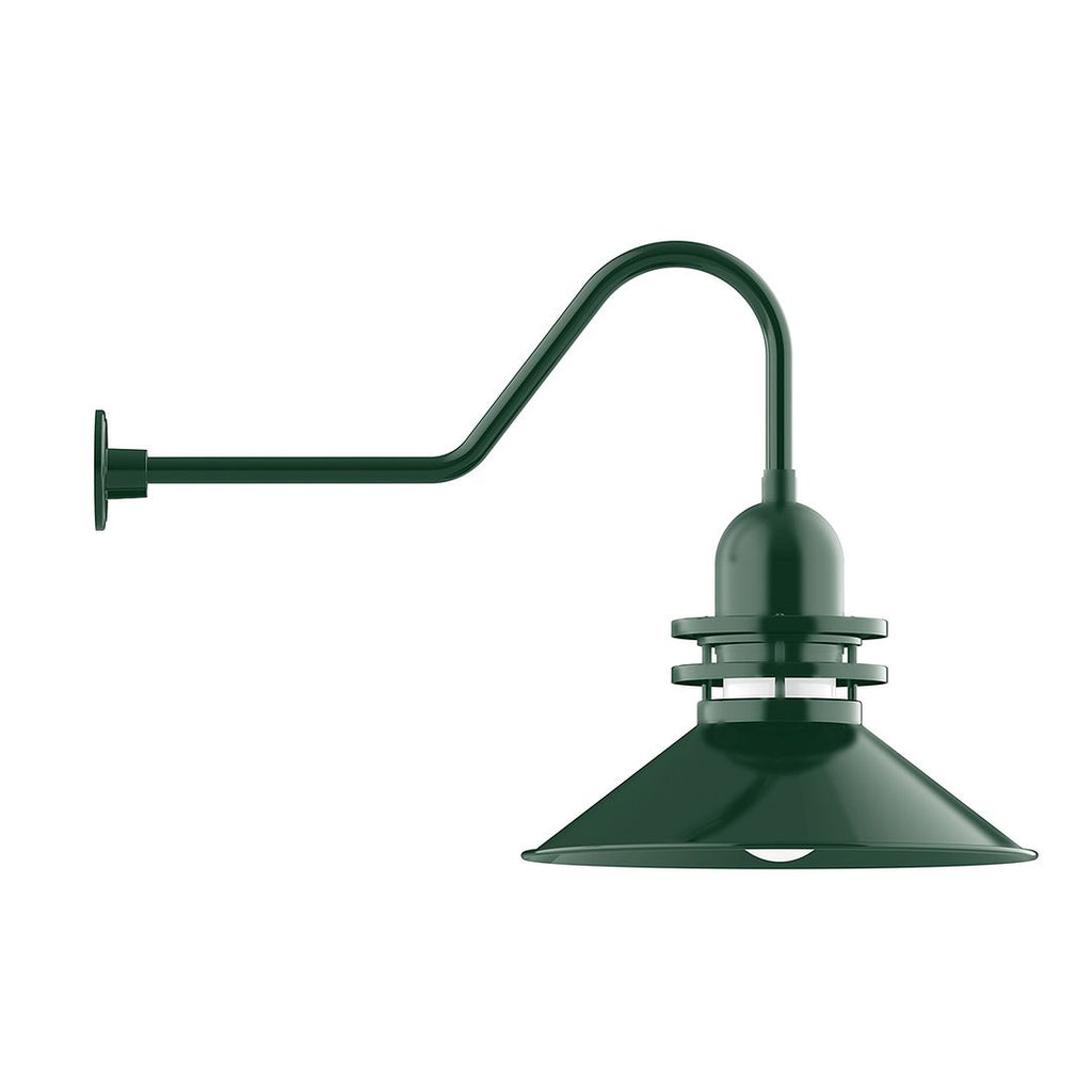 20" Atomic Shade, Gooseneck Wall Mount, Forest Green - GNC152-42