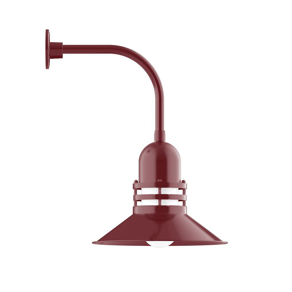 16" Atomic Shade, Curved Arm Wall Mount, Barn Red - GNU150-55