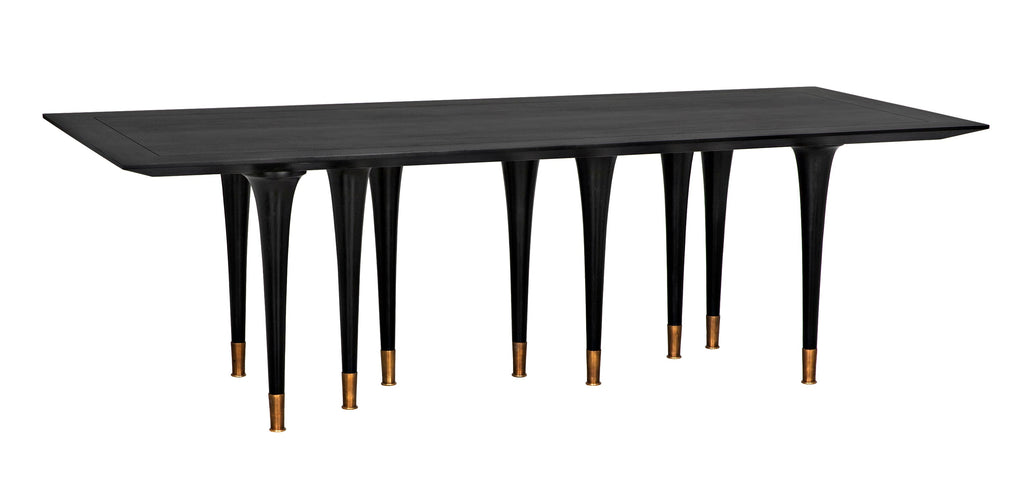 Romeo Dining Table, Hand Rubbed Black