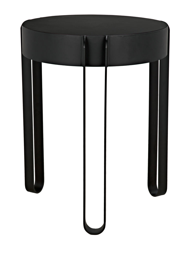 Marcellus Side Table, Black Metal