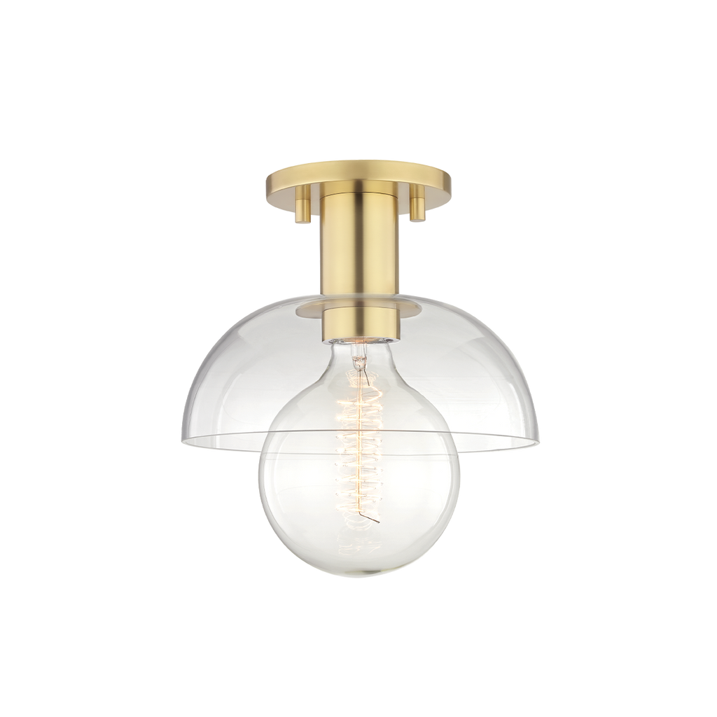 Kyla Semi Flush - Aged Brass