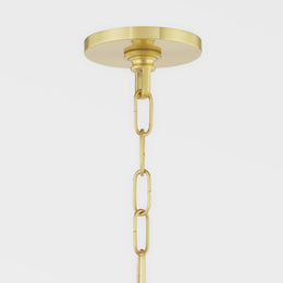 Olivia 5 Light Chandelier - Aged Brass