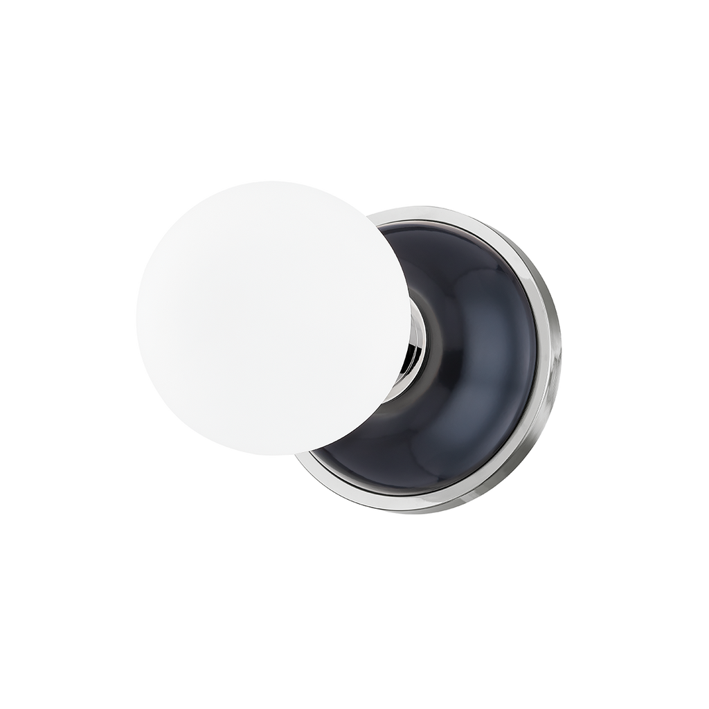 Nina Flush Mount - Polished Nickel/Midnight Blue