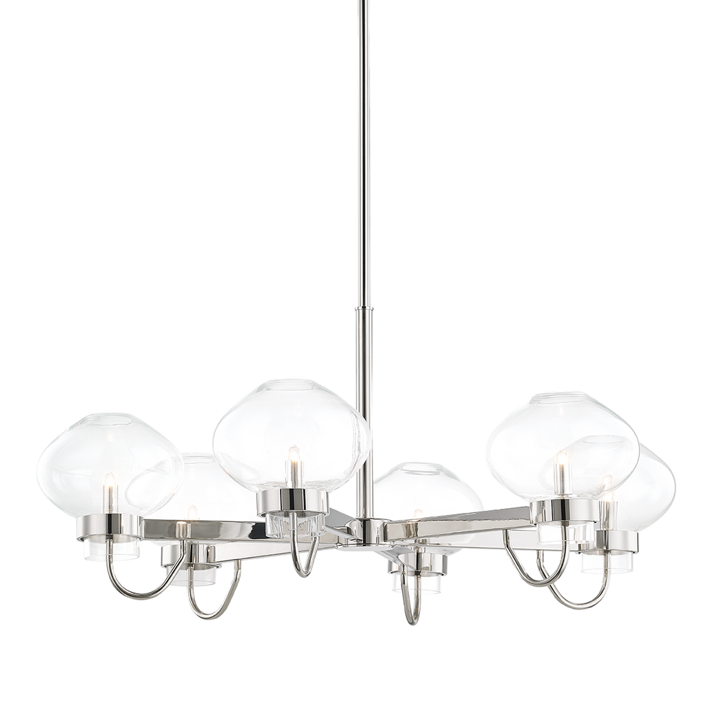 Korey Chandelier - Polished Nickel