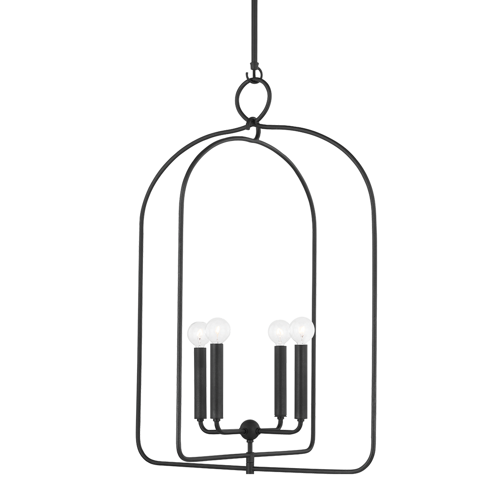 Mallory 4 Light Large Pendant - Aged Iron