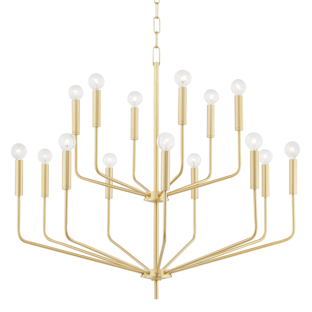 Bailey 15 Ligh Chandelier - Aged Brass