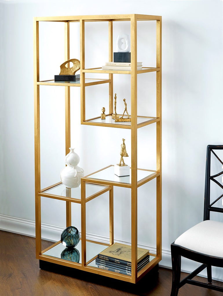 Haynes Etagere - Gold Leaf