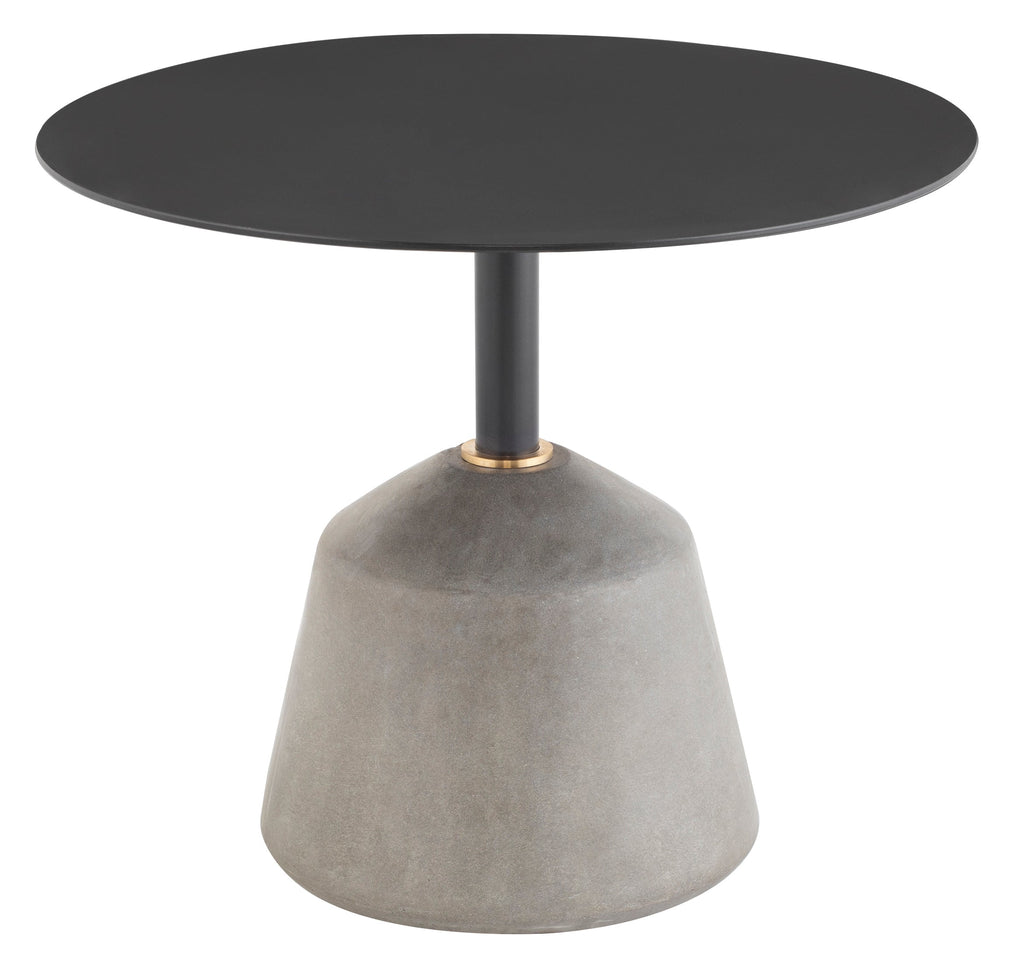 Exeter Side Table - Black with Grey Concrete Base