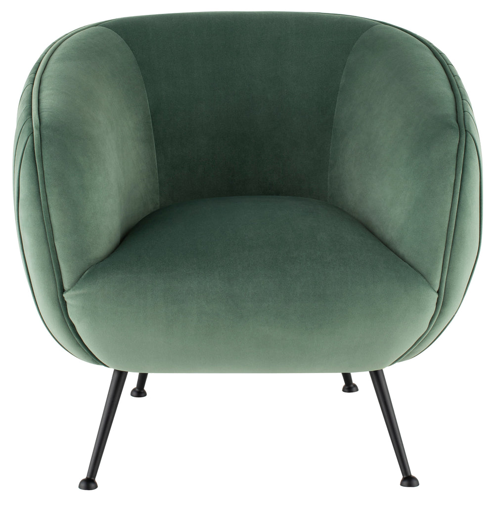 Sofia Occasional Chair - Moss with Matte Black Steel Legs