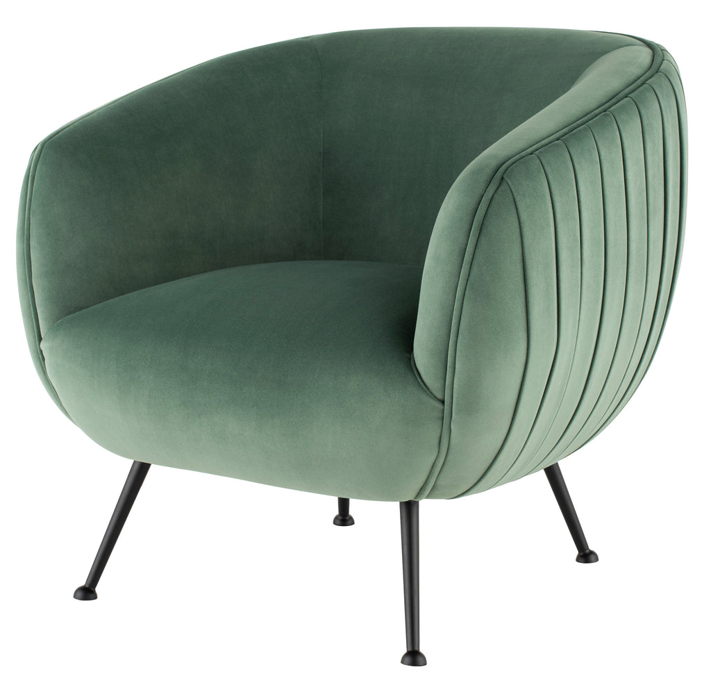 Sofia Occasional Chair - Moss with Matte Black Steel Legs