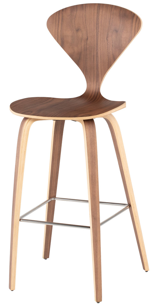 Satine Bar Stool - Walnut with Walnut Stained Veneer Frame