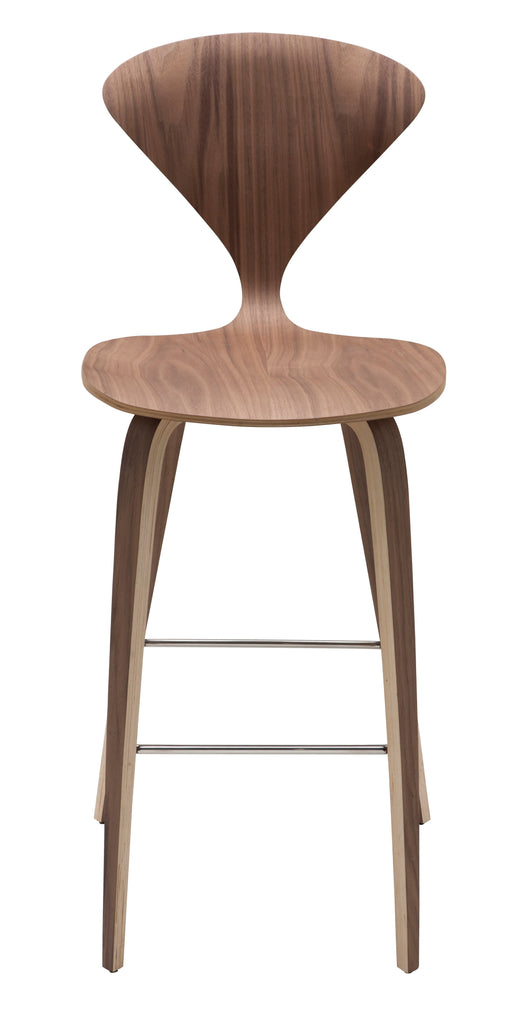 Satine Bar Stool - Walnut with Walnut Stained Veneer Frame